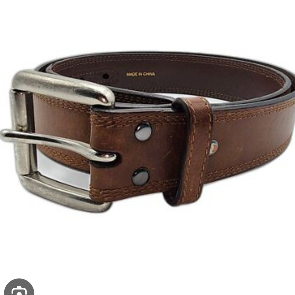 Ariat Brown Leather Men’s Belt with Silver Buckle